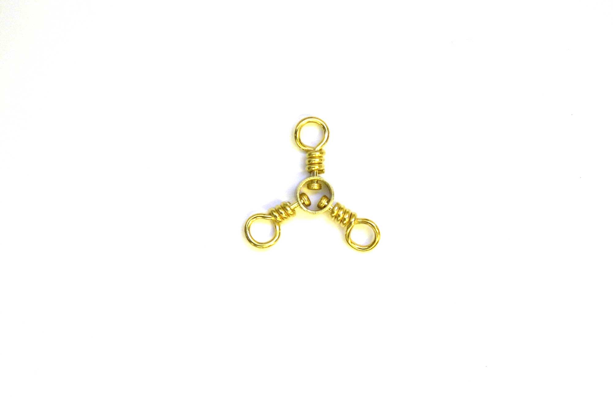 Eagle Claw Swivel-Brass 3-Way 12ct-12pk Size 4