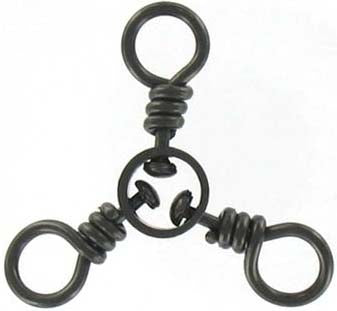 Eagle Claw Swivel-Black 3-Way 12ct-12pk Size 2