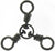 Eagle Claw Swivel-Black 3-Way 12ct-12pk Size 2