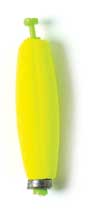 Eagle Claw Float Cigar Foam Weighted Snap-On Chartreuse 2ct 21-2"