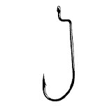 Gamakatsu Offset Worm Hook Black Size 2-0 6ct