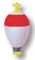 Betts Snap On Weighted Pear 1.00" 50ct Red-White