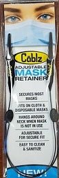 Cablz Mask Retainer Black-Adjustable