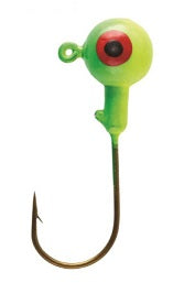 Eagle Claw Ball Jig Head 1-4 10ct Lime-Chart